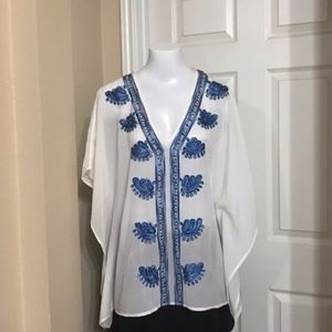 Chicos Chiffon Boho Top Size S/M